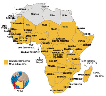 A subdivisão do continente africano